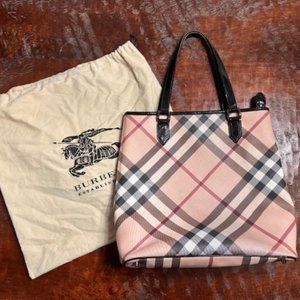 Burberry Supernova Classic Check Tote Shoulder Bag with Dust Bag